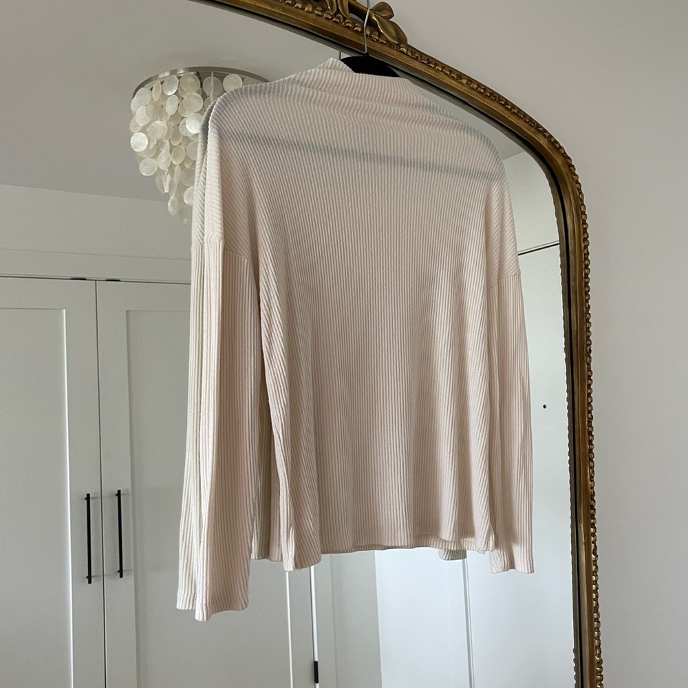 A New Day Ivory - Ribbed Turtle Neck Sweater
